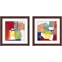Framed 'Bright Composition 2 Piece Framed Art Print Set' border=