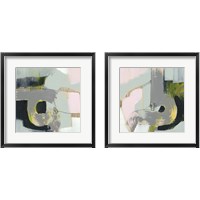 Framed 'Pastel Strokes 2 Piece Framed Art Print Set' border=