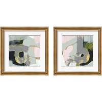 Framed 'Pastel Strokes 2 Piece Framed Art Print Set' border=