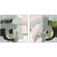Framed 'Pastel Strokes 2 Piece Art Print Set' border=