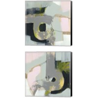Framed 'Pastel Strokes 2 Piece Canvas Print Set' border=