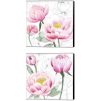 Framed May Peonies 2 Piece Canvas Print Set