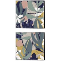 Framed 'Tropical Attraction 2 Piece Canvas Print Set' border=