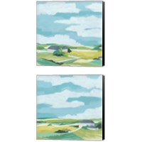 Framed 'Village Valley 2 Piece Canvas Print Set' border=