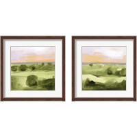 Framed 'Jotted Landscape 2 Piece Framed Art Print Set' border=