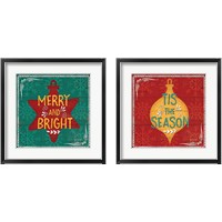 Framed Merry and Bright 2 Piece Framed Art Print Set