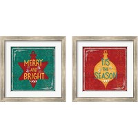Framed 'Merry and Bright 2 Piece Framed Art Print Set' border=