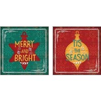 Framed Merry and Bright 2 Piece Art Print Set