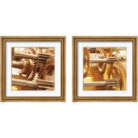 Framed Gilded Gears 2 Piece Framed Art Print Set