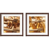 Framed 'Gilded Gears 2 Piece Framed Art Print Set' border=