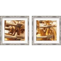 Framed Gilded Gears 2 Piece Framed Art Print Set