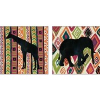 Framed African Animal 2 Piece Art Print Set