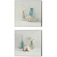 Framed 'Light Lily of the Valley Spa 2 Piece Canvas Print Set' border=