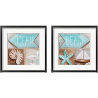 Framed Beach & Ocean 2 Piece Framed Art Print Set