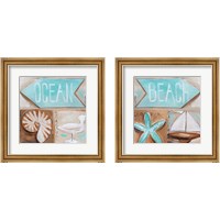 Framed Beach & Ocean 2 Piece Framed Art Print Set