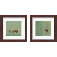 Framed 'Aqua Drops 2 Piece Framed Art Print Set' border=