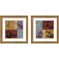 Framed 'Floral Refrain 2 Piece Framed Art Print Set' border=