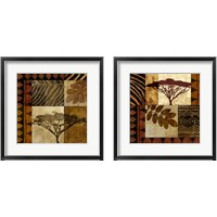 Framed 'Acacia Sunrise 2 Piece Framed Art Print Set' border=