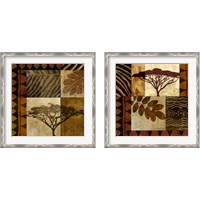 Framed 'Acacia Sunrise 2 Piece Framed Art Print Set' border=