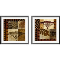 Framed 'Acacia Sunrise 2 Piece Framed Art Print Set' border=