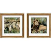 Framed 'Heart of the Jungle 2 Piece Framed Art Print Set' border=