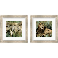 Framed 'Heart of the Jungle 2 Piece Framed Art Print Set' border=