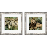 Framed 'Heart of the Jungle 2 Piece Framed Art Print Set' border=