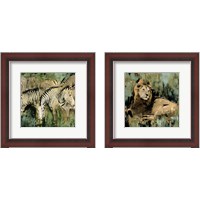 Framed 'Heart of the Jungle 2 Piece Framed Art Print Set' border=