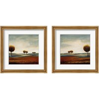 Framed 'Tranquil Plains 2 Piece Framed Art Print Set' border=