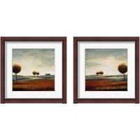 Framed 'Tranquil Plains 2 Piece Framed Art Print Set' border=