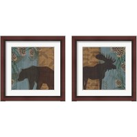 Framed 'Yellowstone Park 2 Piece Framed Art Print Set' border=