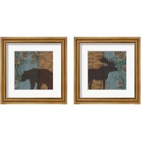 Framed 'Yellowstone Park 2 Piece Framed Art Print Set' border=