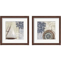 Framed 'Sailing Adventure 2 Piece Framed Art Print Set' border=