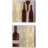 Framed 'Bordeaux  2 Piece Canvas Print Set' border=
