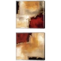 Framed 'Crimson Accent 2 Piece Canvas Print Set' border=