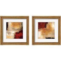 Framed 'Crimson Accent 2 Piece Framed Art Print Set' border=