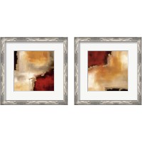 Framed 'Crimson Accent 2 Piece Framed Art Print Set' border=