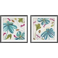 Framed Flowers, Dragonflies & Butterflies 2 Piece Framed Art Print Set