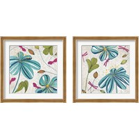 Framed Flowers, Dragonflies & Butterflies 2 Piece Framed Art Print Set