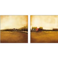 Framed 'Rural Landscape 2 Piece Art Print Set' border=