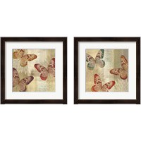 Framed 'Tropical Butterflies 2 Piece Framed Art Print Set' border=