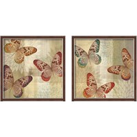 Framed 'Tropical Butterflies 2 Piece Framed Art Print Set' border=