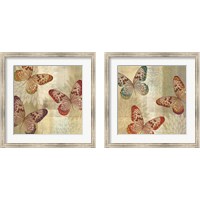 Framed 'Tropical Butterflies 2 Piece Framed Art Print Set' border=