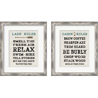 Framed 'Cabin Life 2 Piece Framed Art Print Set' border=