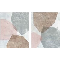 Framed 'Pensive Blush Gray 2 Piece Art Print Set' border=