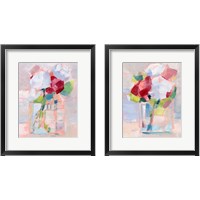 Framed Abstract Flowers in Vase 2 Piece Framed Art Print Set