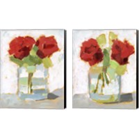 Framed 'Cut Roses 2 Piece Canvas Print Set' border=