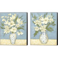 Framed 'Springtime Bouquet 2 Piece Canvas Print Set' border=