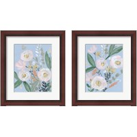 Framed Spring Bouquet on Blue 2 Piece Framed Art Print Set