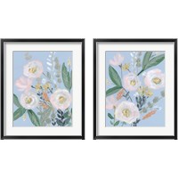 Framed Spring Bouquet on Blue 2 Piece Framed Art Print Set